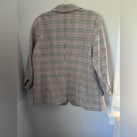Talbots Women's Black and White Houndstooth‎ Blazer - Picture 2 of 10